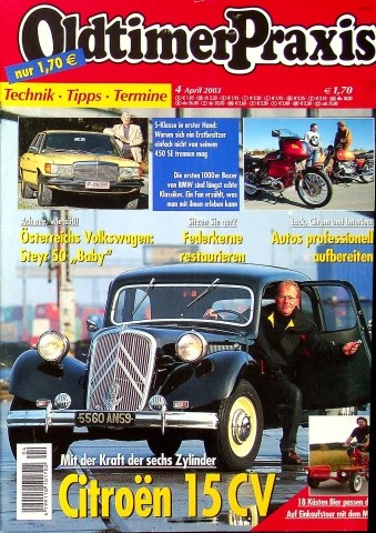 Deckblatt Oldtimer Praxis (04/2003)